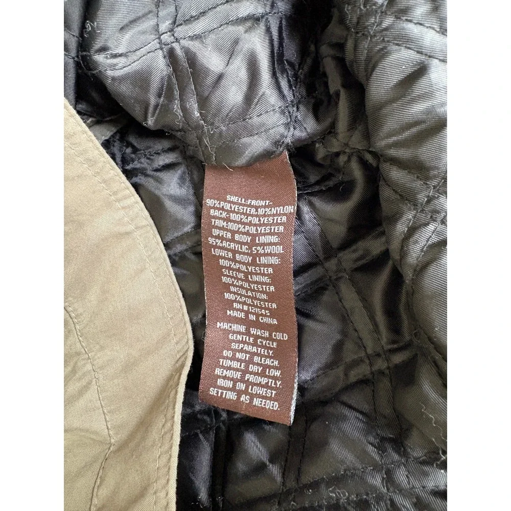 Michael Kors Mens XL Field Jacket Olive Brown Quilted Lined Packable Hood
